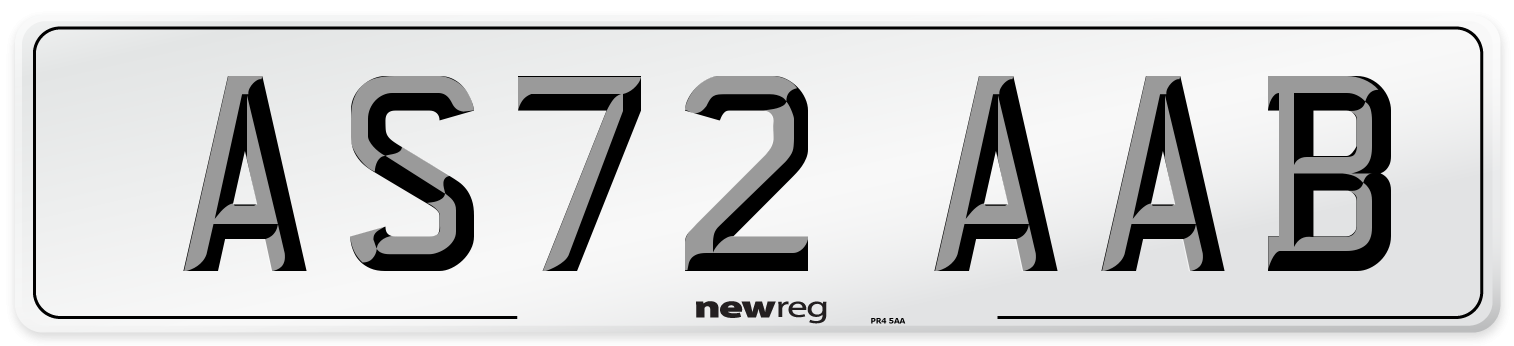 AS72 AAB Number Plate from New Reg